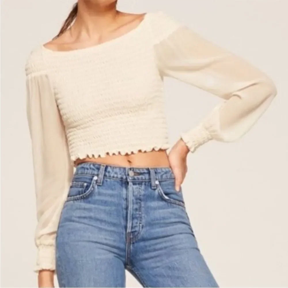 Reformation‎ Ivory Sandy Top small
